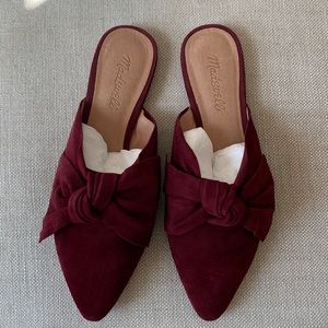 Madewell Bow Mule in Pinot Noir size 7
